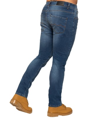 Enzo Herren Slim Stretch Denim Jeans